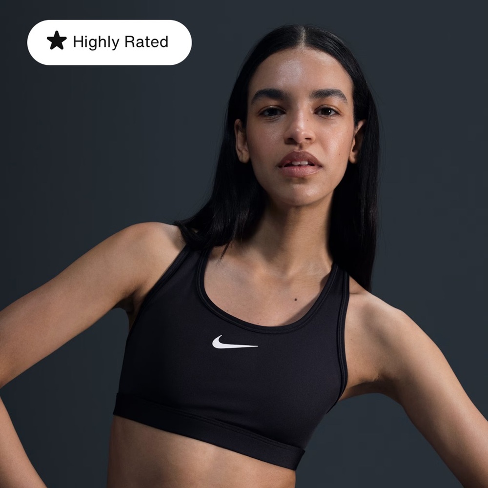 Nike Women's Black and White Sports Bra
